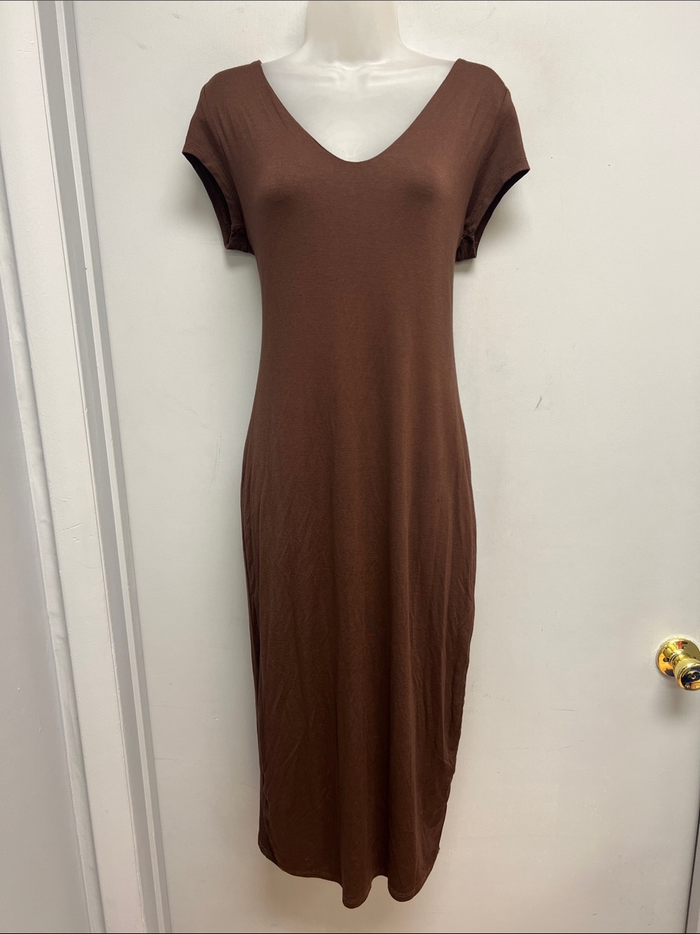 See You Monday Brown Maxi Dress | Soft Stretch Knit | Size XL NWT